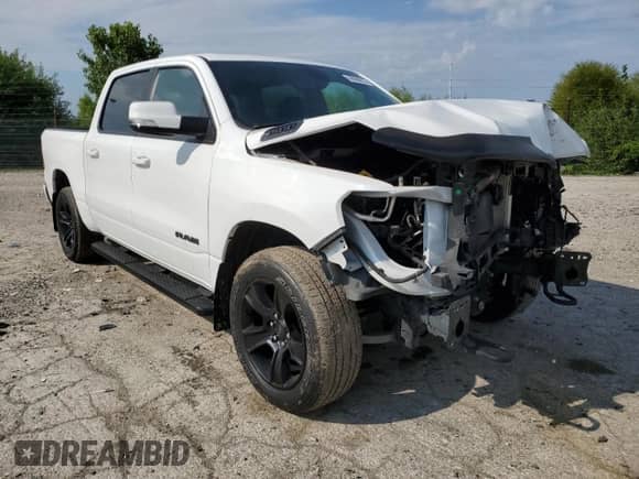 2020 Ram 1500 Big Horn with VIN 1C6SRFFT9LN247549, listed as a Copart auction lot 69099035 with 93,278 mi miles and Salvage title. Bid and sale history available at DreamBid. Image 4.