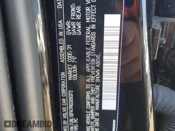 2024 Volvo S60 Core Dark Theme с VIN 7JRL12FK7RG309372, выставлен на аукционе Copart как лот 80664165 с пробегом Не указан миль и Списание • Salvage title. История ставок и продаж доступна на DreamBid. Изображение 13.