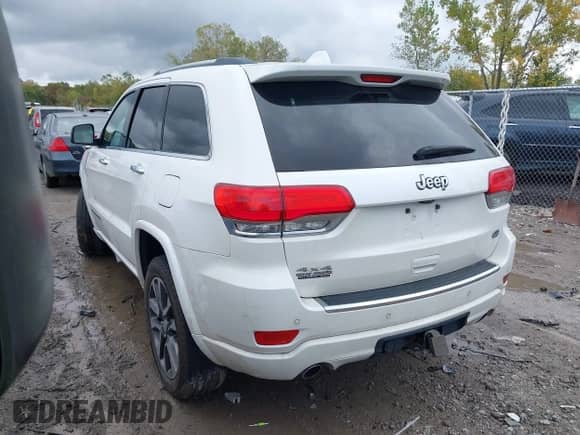 2018 Jeep Grand Cherokee Overland with VIN 1C4RJFCG1JC405736, listed as a IAAI auction lot 43296562 with 91,589 mi miles and . Bid and sale history available at DreamBid. Image 3.
