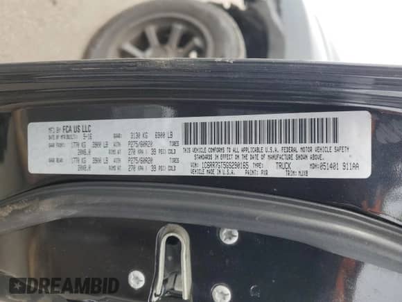 2016 Ram 1500 Outdoorsman with VIN 1C6RR7GT5GS290165, listed as a Copart auction lot 44628465 with 133,797 mi miles and Salvage title. Bid and sale history available at DreamBid. Image 13.