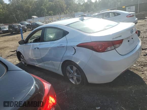 2013 Hyundai Elantra GLS z VIN 5NPDH4AE2DH312955, wystawiony jako Copart lot #81055745 z przebiegiem 64 448 mil mil oraz Szkoda całkowita • Salvage title. Historia ofert i sprzedaży dostępna na DreamBid. Obrazek 2.