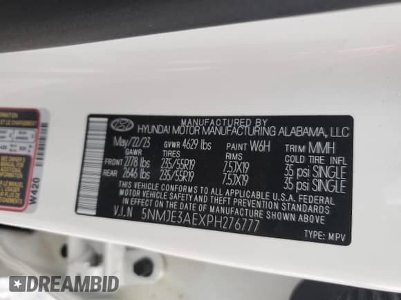 2023 Hyundai Tucson Limited with VIN 5NMJE3AEXPH276777, listed as a Copart auction lot 65532505 with 29,413 mi miles and Salvage title. Bid and sale history available at DreamBid. Image 13.