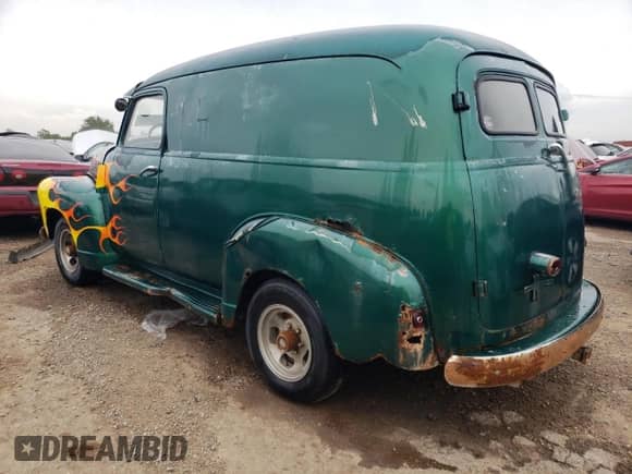 1949 Chevrolet Chevy Van с VIN 21GPA12893, выставлен на аукционе Copart как лот 62034984 с пробегом 62 772 миль миль и Списание • Salvage title. История ставок и продаж доступна на DreamBid. Изображение 2.
