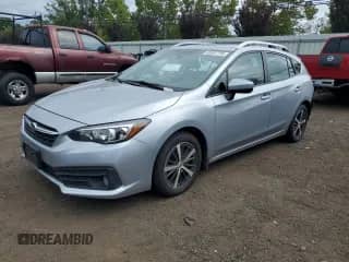 2022 Subaru Impreza Premium with VIN 4S3GTAV60N3715178, listed as a Copart auction lot 69581755 with 70,550 mi miles and Salvage title. Bid and sale history available at DreamBid. Image 1.