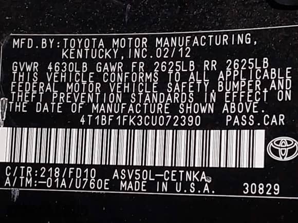 2012 Toyota Camry SE z VIN 4T1BF1FK3CU072390, wystawiony jako IAAI lot #43110030 z przebiegiem 225 523 mil mil oraz . Historia ofert i sprzedaży dostępna na DreamBid. Obrazek 9.