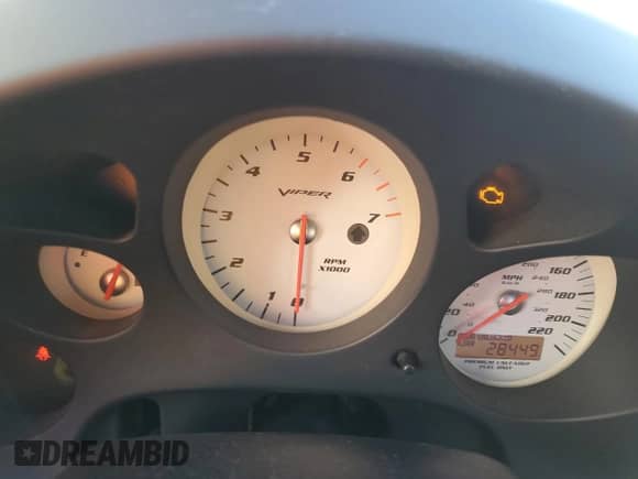 2003 Dodge Viper SRT-10 with VIN 1B3JR65Z53V500328, listed as a Copart auction lot 88586155 with 28,449 mi miles and Salvage title. Bid and sale history available at DreamBid. Image 9.