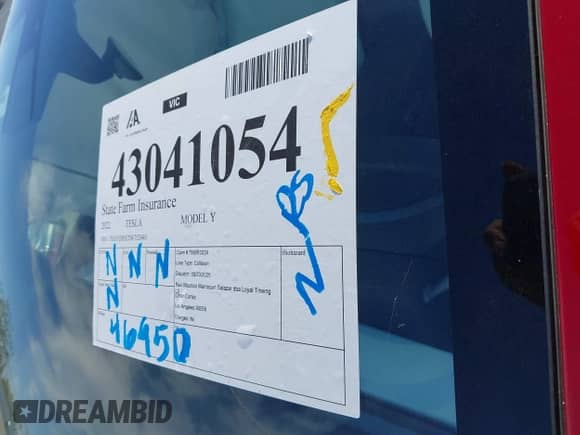 2022 Tesla Model Y Long Range z VIN 7SAYGDEE2NF352440, wystawiony jako IAAI lot #43041054 z przebiegiem 46 950 mil mil oraz . Historia ofert i sprzedaży dostępna na DreamBid. Obrazek 19.