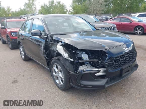 2025 Honda HR-V LX with VIN 3CZRZ2H35SM789747, listed as a IAAI auction lot 43188933 with 5,349 mi miles and . Bid and sale history available at DreamBid. Image 1.