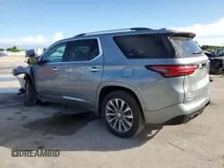 2023 Chevrolet Traverse Premier z VIN 1GNERKKW3PJ202304, wystawiony jako Copart lot #87314265 z przebiegiem Nie podano mil oraz Szkoda całkowita • Salvage title. Historia ofert i sprzedaży dostępna na DreamBid. Obrazek 2.