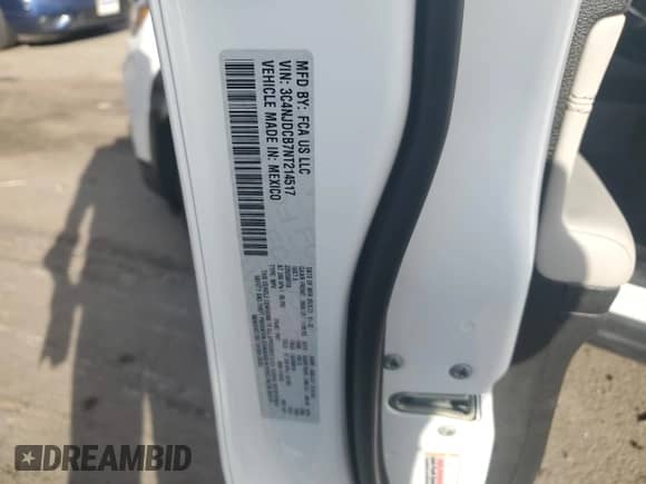 2022 Jeep Compass Limited with VIN 3C4NJDCB7NT214517, listed as a Copart auction lot 82420765 with 16,203 mi miles and Salvage title. Bid and sale history available at DreamBid. Image 13.