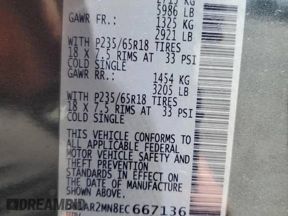 2014 Nissan Pathfinder S with VIN 5N1AR2MN8EC667136, listed as a Copart auction lot 65934755 with 132,215 mi miles and Salvage title. Bid and sale history available at DreamBid. Image 13.