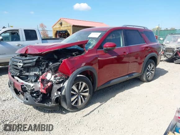 2023 Nissan Pathfinder SL with VIN 5N1DR3CC2PC208707, listed as a IAAI auction lot 43240866 with 33,533 mi miles and . Bid and sale history available at DreamBid. Image 18.