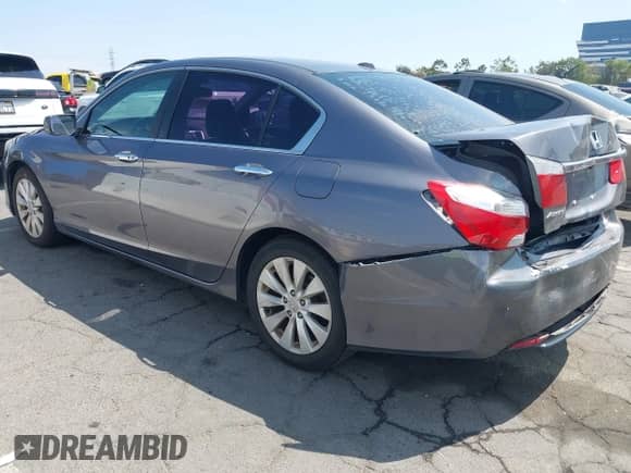 2015 Honda Accord EX-L with VIN 1HGCR2F89FA203453, listed as a IAAI auction lot 43130989 with 87,094 mi miles and . Bid and sale history available at DreamBid. Image 3.