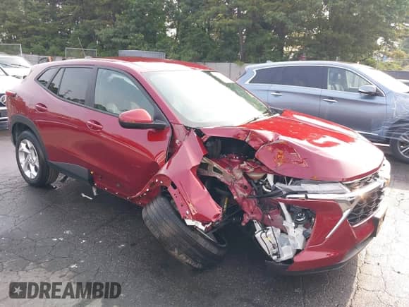 2024 Chevrolet Trax LS with VIN KL77LFE25RC100753, listed as a IAAI auction lot 42915541 with 29,428 mi miles and . Bid and sale history available at DreamBid. Image 6.