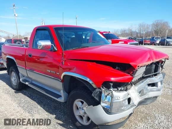 1997 Dodge 1500 with VIN 1B7HF16Z4VJ599418, listed as a IAAI auction lot 41447646 with 168,652 mi miles and . Bid and sale history available at DreamBid. Image 1.