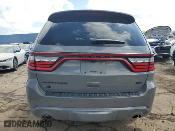 2025 Dodge Durango GT Plus with VIN 1C4RDJDG7SC503972, listed as a Copart auction lot 56074765 with 7,104 mi miles and Salvage title. Bid and sale history available at DreamBid. Image 6.