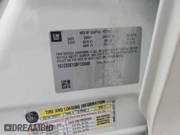 2011 Chevrolet Malibu LTZ with VIN 1G1ZE5E10BF139948, listed as a Copart auction lot 81611105 with 223,814 mi miles and Salvage title. Bid and sale history available at DreamBid. Image 12.