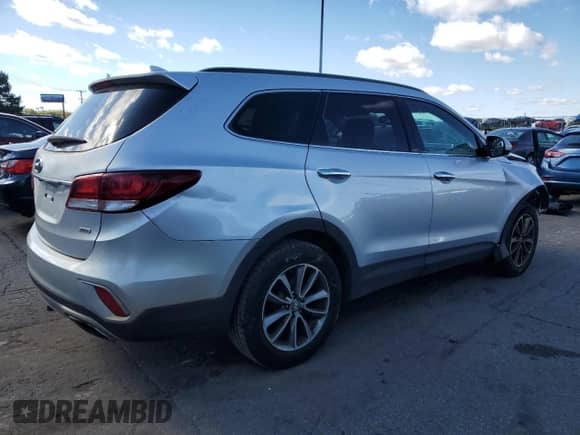 2017 Hyundai Santa Fe SE with VIN KM8SMDHF8HU230964, listed as a Copart auction lot 87381135 with 99,556 mi miles and Salvage title. Bid and sale history available at DreamBid. Image 3.