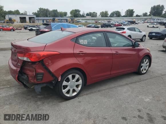 2013 Hyundai Elantra GLS z VIN KMHDH4AE6DU742263, wystawiony jako Copart lot #84746445 z przebiegiem 133 710 mil mil oraz Szkoda całkowita • Salvage title. Historia ofert i sprzedaży dostępna na DreamBid. Obrazek 3.
