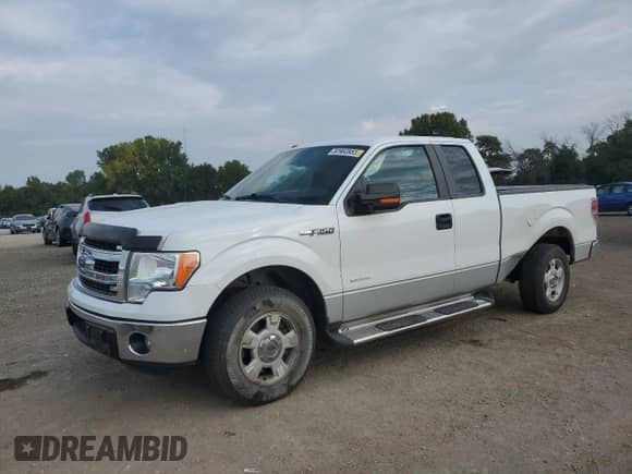 2014 Ford F-150 XLT with VIN 1FTFX1CT5EFB09639, listed as a Copart auction lot 80960955 with 73,764 mi miles and Salvage title. Bid and sale history available at DreamBid. Image 1.