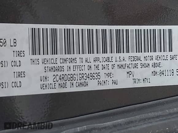 2016 Dodge Grand Caravan SE z VIN 2C4RDGBG1GR349635, wystawiony jako IAAI lot #43440069 z przebiegiem 78 813 mil mil oraz . Historia ofert i sprzedaży dostępna na DreamBid. Obrazek 8.
