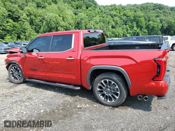 2023 Toyota Tundra Limited Hybrid z VIN 5TFJC5DB5PX037745, wystawiony jako Copart lot #60776575 z przebiegiem 40 863 mil mil oraz Czysty tytuł • Clean title. Historia ofert i sprzedaży dostępna na DreamBid. Obrazek 2.