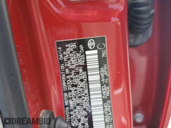 2014 Toyota Prius Four с VIN JTDKN3DU8E0374355, выставлен на аукционе Copart как лот 70377235 с пробегом 116 899 миль миль и Списание • Salvage title. История ставок и продаж доступна на DreamBid. Изображение 12.