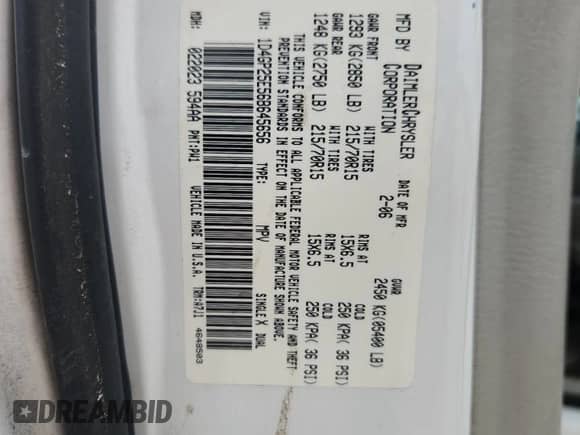 2006 Dodge Caravan SE с VIN 1D4GP25E56B645656, выставлен на аукционе Copart как лот 68517755 с пробегом 137 356 миль миль и Чистый • Clean title. История ставок и продаж доступна на DreamBid. Изображение 13.