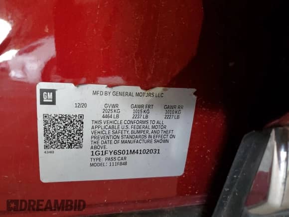 2021 Chevrolet Bolt EV LT z VIN 1G1FY6S01M4102031, wystawiony jako Copart lot #69602433 z przebiegiem 109 229 mil mil oraz . Historia ofert i sprzedaży dostępna na DreamBid. Obrazek 12.