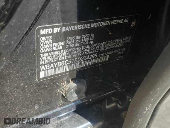 2014 BMW 7 Series 750i xDrive z VIN WBAYB6C51ED224298, wystawiony jako Copart lot #84795885 z przebiegiem 90 231 mil mil oraz Czysty tytuł • Clean title. Historia ofert i sprzedaży dostępna na DreamBid. Obrazek 12.