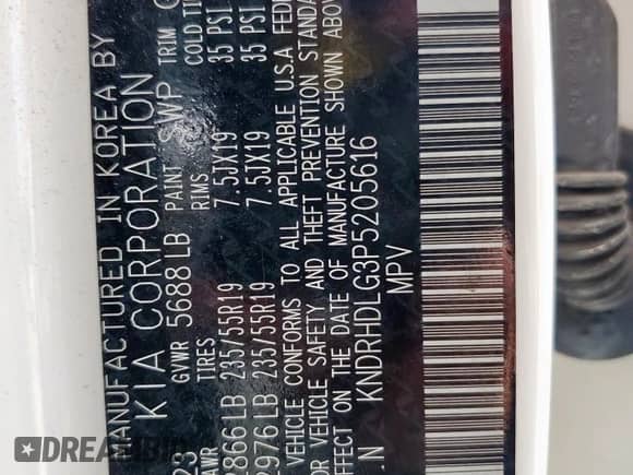 2023 Kia Sorento EX with VIN KNDRHDLG3P5205616, listed as a Copart auction lot 62455485 with 25,646 mi miles and Clean title. Bid and sale history available at DreamBid. Image 13.