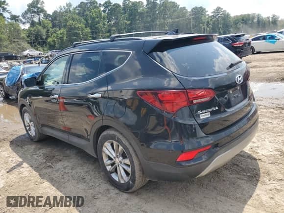 2017 Hyundai Santa Fe 2.0T with VIN 5XYZU4LA8HG470161, listed as a Copart auction lot 66110355 with 127,629 mi miles and Salvage title. Bid and sale history available at DreamBid. Image 2.