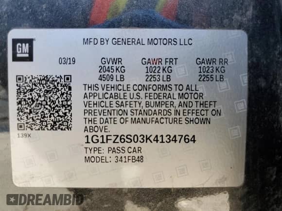 2019 Chevrolet Bolt EV Premier z VIN 1G1FZ6S03K4134764, wystawiony jako Copart lot #67142162 z przebiegiem 27 836 mil mil oraz . Historia ofert i sprzedaży dostępna na DreamBid. Obrazek 10.