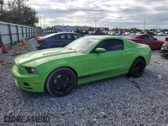 2014 Ford Mustang GT with VIN 1ZVBP8CF5E5290553, listed as a Copart auction lot 86431895 with 27,251 mi miles and Salvage title. Bid and sale history available at DreamBid. Image 1.