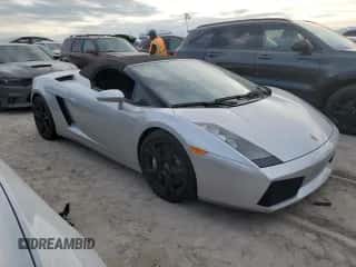 2007 Lamborghini Gallardo with VIN ZHWGU22T57LA05137, listed as a Copart auction lot 76275354 with Not provided miles and Salvage title. Bid and sale history available at DreamBid. Image 4.
