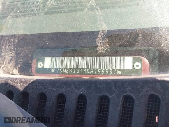 2005 Chevrolet Tahoe Z71 с VIN 1GNEK13T45R155981, выставлен на аукционе IAAI как лот 43053724 с пробегом 181 004 миль миль и . История ставок и продаж доступна на DreamBid. Изображение 9.