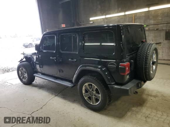 2021 Jeep Wrangler Unlimited Sahara with VIN 1C4HJXEG5MW572599, listed as a Copart auction lot 50616755 with 68,375 mi miles and Salvage title. Bid and sale history available at DreamBid. Image 2.