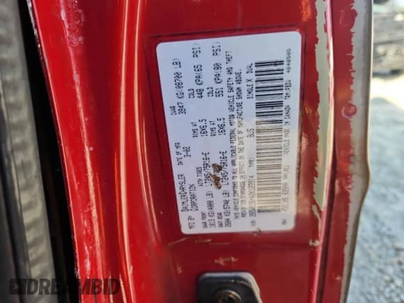 2002 Dodge Passenger with VIN 2B5WB35Y42K123914, listed as a Copart auction lot 80502115 with 198,335 mi miles and Salvage title. Bid and sale history available at DreamBid. Image 13.