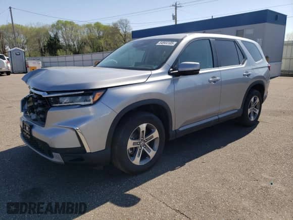 2024 Honda Pilot EX-L z VIN 5FNYG1H45RB027172, wystawiony jako Copart lot #54944105 z przebiegiem 24 701 mil mil oraz Szkoda całkowita • Salvage title. Historia ofert i sprzedaży dostępna na DreamBid. Obrazek 1.