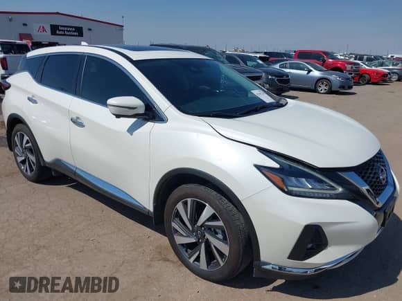 2023 Nissan Murano SL with VIN 5N1AZ2CJ3PC117702, listed as a IAAI auction lot 42945238 with 24,735 mi miles and . Bid and sale history available at DreamBid. Image 1.