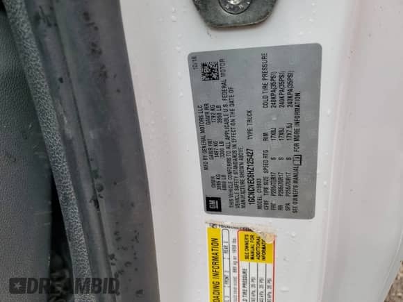 2017 Chevrolet Silverado 1500 Work Truck с VIN 1GCNCNEC6HZ125427, выставлен на аукционе Copart как лот 60812205 с пробегом 119 934 миль миль и Списание • Salvage title. История ставок и продаж доступна на DreamBid. Изображение 12.