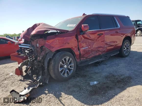 2022 Chevrolet Suburban LS with VIN 1GNSCBKD0NR265992, listed as a Copart auction lot 52419105 with 38,180 mi miles and Salvage title. Bid and sale history available at DreamBid. Image 1.