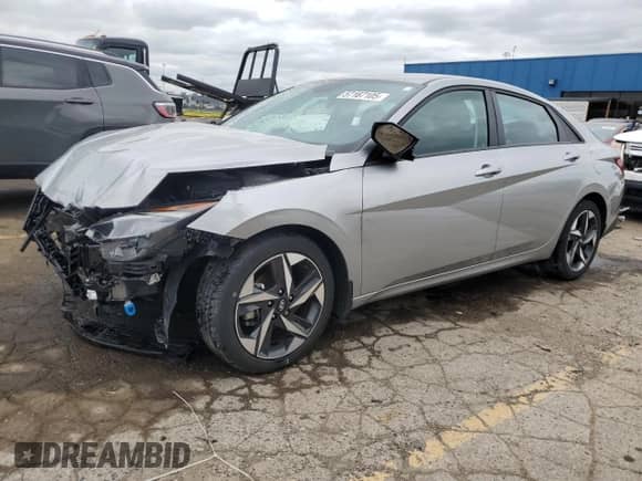 2023 Hyundai Elantra SEL с VIN 5NPLS4AG5PH107441, выставлен на аукционе Copart как лот 57167105 с пробегом 27 115 миль миль и Списание • Salvage title. История ставок и продаж доступна на DreamBid. Изображение 1.