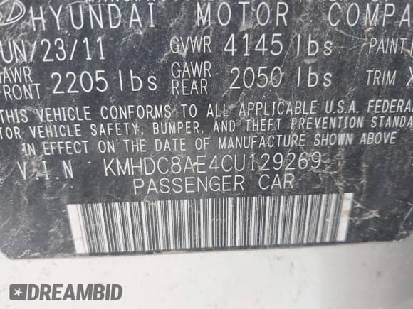 2012 Hyundai Elantra SE с VIN KMHDC8AE4CU129269, выставлен на аукционе IAAI как лот 41819852 с пробегом 220 656 миль миль и . История ставок и продаж доступна на DreamBid. Изображение 9.