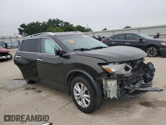 2016 Nissan Rogue SV with VIN KNMAT2MT7GP640638, listed as a Copart auction lot 61145035 with Not provided miles and Salvage title. Bid and sale history available at DreamBid. Image 4.