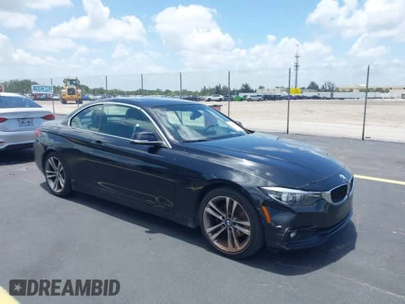 2018 BMW 4 Series 430i with VIN WBA4Z1C56JEC71234, listed as a IAAI auction lot 42485028 with 34,449 mi miles and . Bid and sale history available at DreamBid. Image 1.