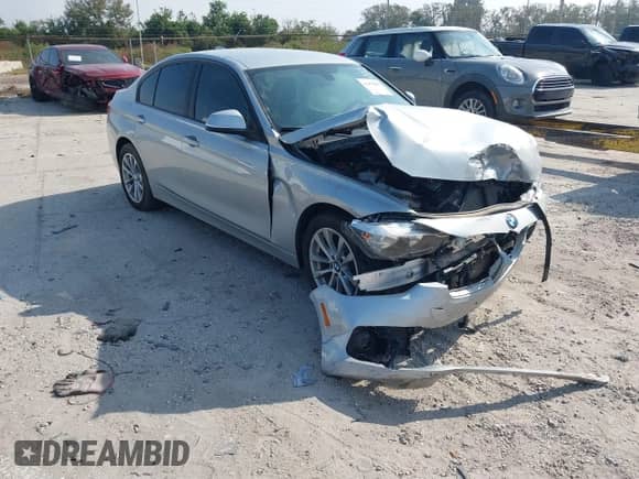 2016 BMW 3 Series 320i xDrive with VIN WBA8A3C59GK689623, listed as a IAAI auction lot 41472082 with 43,569 mi miles and . Bid and sale history available at DreamBid. Image 1.