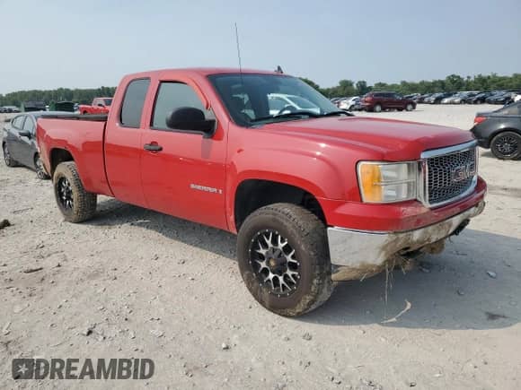 2007 GMC Sierra 1500 SLE1 with VIN 2GTEC19C271620380, listed as a Copart auction lot 60487735 with 209,391 mi miles and Salvage title. Bid and sale history available at DreamBid. Image 4.