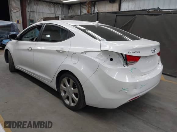 2013 Hyundai Elantra GLS with VIN 5NPDH4AE8DH445445, listed as a IAAI auction lot 43118182 with 124,107 mi miles and . Bid and sale history available at DreamBid. Image 3.
