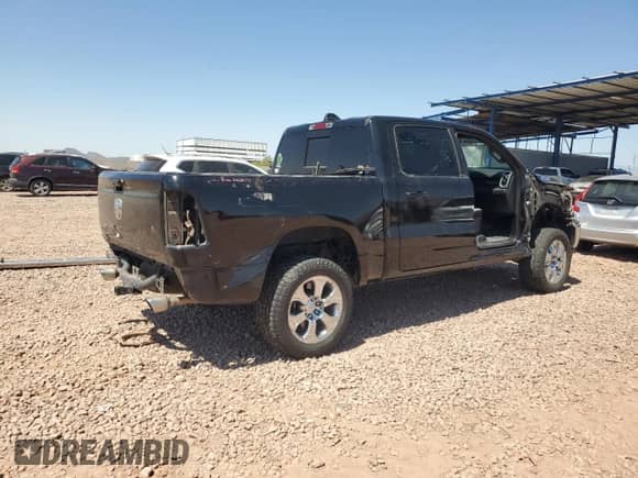 2021 Ram 1500 Big Horn with VIN 1C6RREFM7MN712008, listed as a Copart auction lot 52767385 with 122,906 mi miles and Salvage title. Bid and sale history available at DreamBid. Image 3.